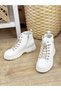 26K312 Genuine Leather High-Heel Sports Boots for Women with Rubber Laces - 4