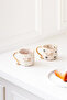 Oh Be Coffee Bow and Heart 2-Piece Mug Set / Handmade Ceramic 200ml Mug Set