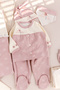 Floral Embroidered Ruffled Cotton 10-Piece Baby Girl Hospital Discharge Baby Set - 3
