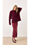 Shilsee Women's Bearded Yumoş Basic Sweater Burgundy - 3