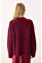Shilsee Women's Bearded Yumoş Basic Sweater Burgundy - 4