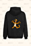 Design Cartoon Character Unisex Black Pocket Hooded Sweatshirt - 2 Thread - Hoodie