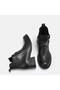 LARGE NUMBER WOMEN'S GENUINE LEATHER BOOTS 41-42-43-44-BLACK LEATHER - 6