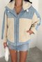 Women's Denim Detailed Lined Plush Fur Coat – High Collar & Seasonal Elegance - 3