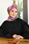 وشاح قطني ناعم TN2006 بنمط الباتيك الخردل-ليلك-06 - 7