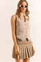 Women's Stone Fleto Pocket Buttoned Lined Premium Vest Ylk-19000032 - 2