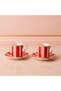 Lovely Birds Special Design Pink Bird Porcelain Coffee Cup Set for 6 People, 100ml - 4