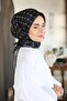 وشاح قطني ناعم TN2001 مونوجرام أسود-أبيض-02 - 5