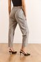 Women's Light Gray Waist Detailed Pleated Polyviscose Carrot Pants Pnt-19000293 - 3
