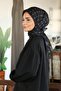 Soft Cotton Scarf Tn2001 Monogram Black-Beige-01 - 3