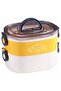 Steel Lunch Box Two Layers 1900ml Yellow