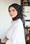 وشاح قطني ناعم TN2001 مونوجرام أسود-أبيض-02 - 4