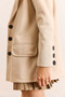 Women's Stone Lined Buttoned Flap Pocket Suede Blazer Jacket Ckt-19000466 - 6