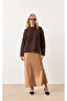 Shilsee Women's Bearded Yumoş Basic Sweater Brown - 3