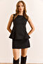 Women's Black Pencil Steel Mesh Bell Blouse Blz-19003113 - 2