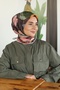 وشاح قطن ناعم TN2005 بتصميم زهور أنثراسيت-سالمون-01 - 7