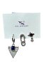 Silver Color Stone Detailed 3-Piece Ysx Earring Set - 2