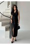 Black Midi Dress with Tie Detail
