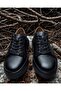 Men's 100% Leather Flexible Sole Lace-Up Casual Shoes Sneaker - 2