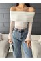 Women's Madonna Collar Tulle Detailed Sandy Blouse - 4
