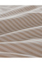 Verona Double Ruffled Yarn Dyed Fabric Ch Bed Sheet I N Duvet Cover Set - White/Beige - 4