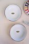 Tabak Evi Porcelain Natura Butterfly Gold Gilded Bowl 10X3Cm 150Cc 2 Pieces - 4