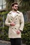 Men's Elegant Leather Trench Coat with Epaulettes - a Signature Piece of Sophistication - 4