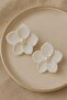 Élara Handmade Polymer Clay White Flower Earrings – Pearl Detailed, Elegant and Stylish Design - 2