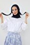 Combed Cotton Bonnet with Neck Covering Feature and Headphone Opening, B-94, Navy Blue - 5