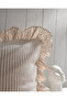 Verona Double Ruffled Yarn Dyed Fabric Ch Bed Sheet I N Duvet Cover Set - White/Beige - 7