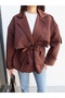 Double-Breasted Collar Belted Trench - 3