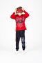 Boy's Masked Pajama Set / Seasonal Pajama Set / Red Pajama Set - 2