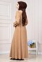 Beli Tünelli Corded Aslı Dress-Vi̇zon - 5