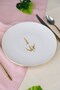 Tabak Evi Porcelain Natura Marinum Gold Gilded Cake Plate 20.50cm Single - 3
