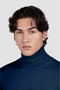 Men's Knitted Silk Wool Turtleneck - 3