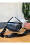 Black Women's Half Moon Model Hand and Shoulder Bag
