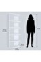 5-Shelf White Bookcase – Wooden Storage & Display Unit for Living Room and Office - 3