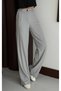 Women's Light Gray Palazzo Oversized Relaxed Cut Trousers Negy01001 - 4