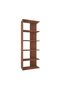 5-Shelf Brown Bookcase – Wooden Storage & Display Unit for Living Room and Office - 5