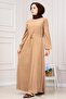 Beli Tünelli Corded Aslı Dress-Vi̇zon - 3