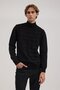 Black Slim Fit Half Turtleneck Men's Knitwear