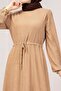 Beli Tünelli Corded Aslı Dress-Vi̇zon - 4