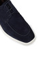 Men's Navy Blue Genuine Suede Casual Shoes - 5