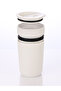 SAVONA - Premium Ceramic Tumbler With Recycled Protective Sleeve - White - 3