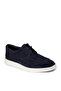 Men's Navy Blue Genuine Suede Casual Shoes - 6