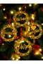 Set of 4 Wooden Wishes Christmas Tree Ornament – Happiness, Money, Health, Success (10 cm) - 6