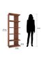 5-Shelf Brown Bookcase – Wooden Storage & Display Unit for Living Room and Office - 3