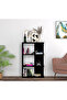 Black 4-Shelf Wooden Bookcase – 110 cm Storage for Living Room, Bedroom & Office - 2