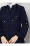 Metal Detail Hooded Sports Ferace - 3