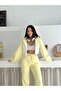 Women's 2 Color Design Three Thread Ribbed Fabric Casual Tracksuit Set - 2